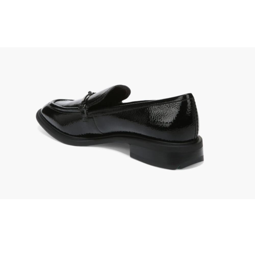 Franco Sarto Women's Black Patent Leather Silver Accent Loafers Size 9M - Picture 10 of 10